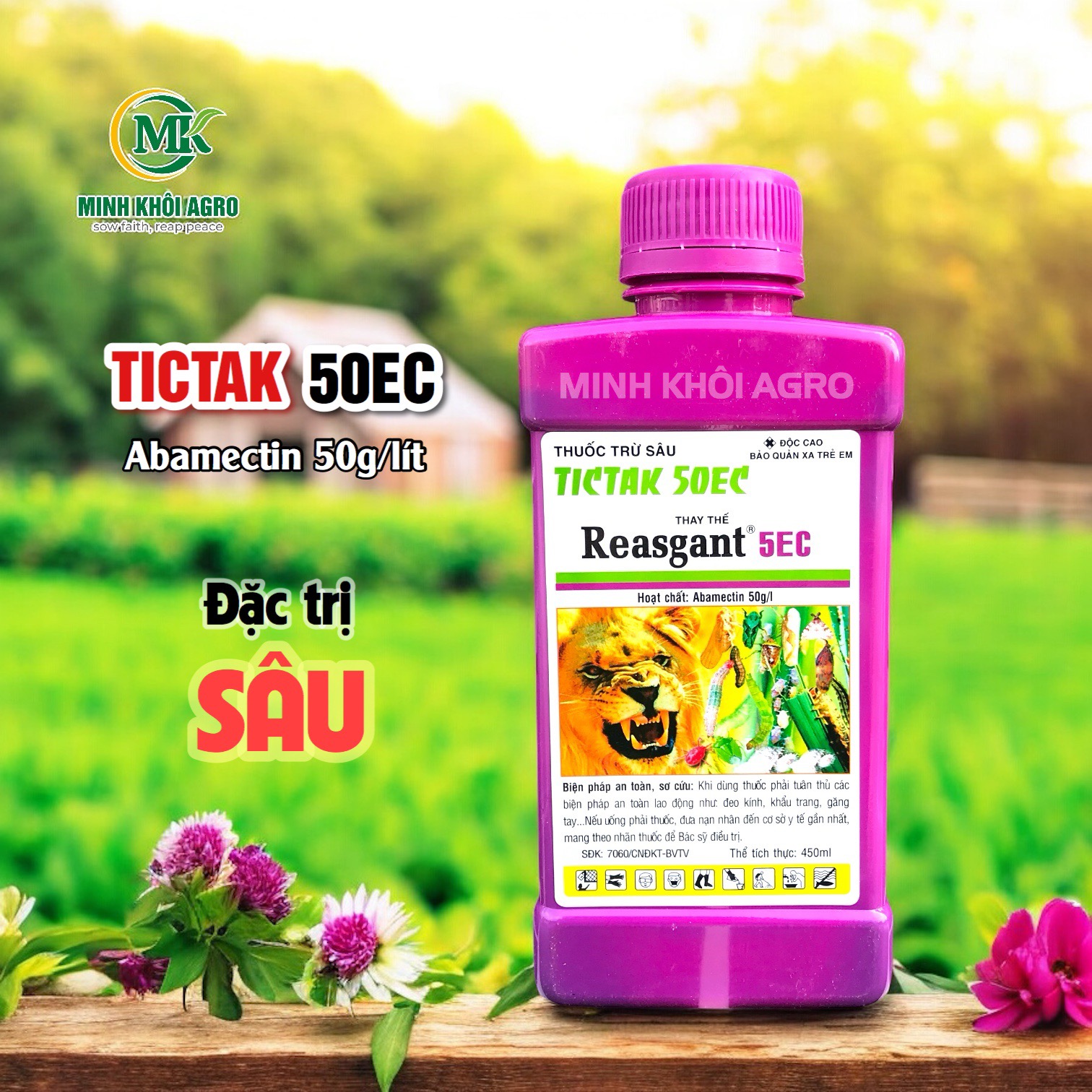 Thuốc trừ sâu Tictak 5.0EC - Chai 450ml